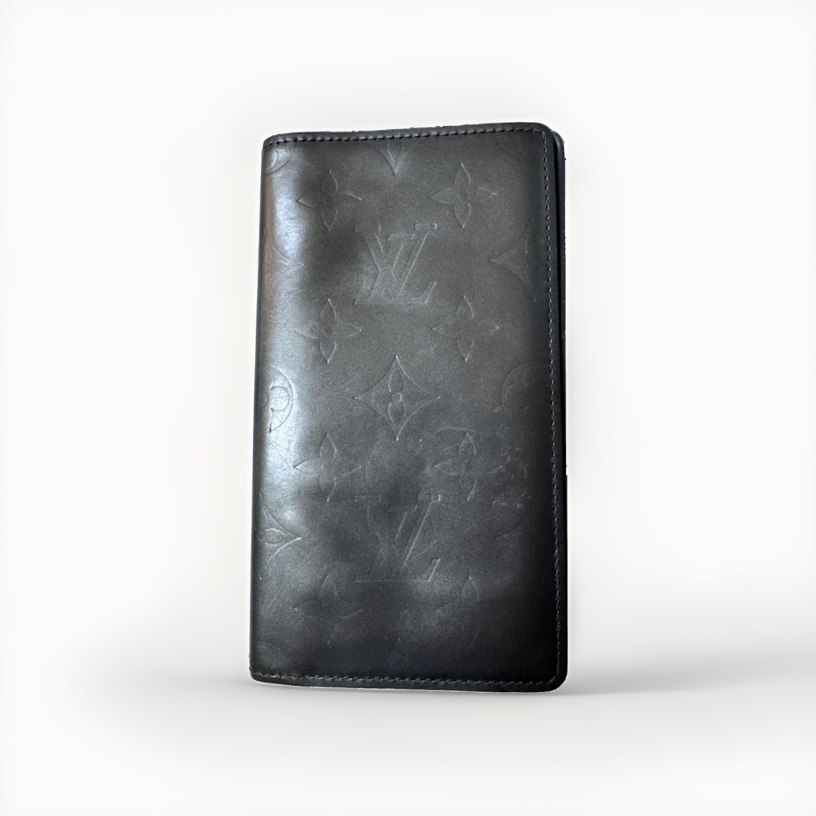 Louis Vuitton Monogram Glace Port Bi Monnaie Wallet Checkbook Cover And Atlas